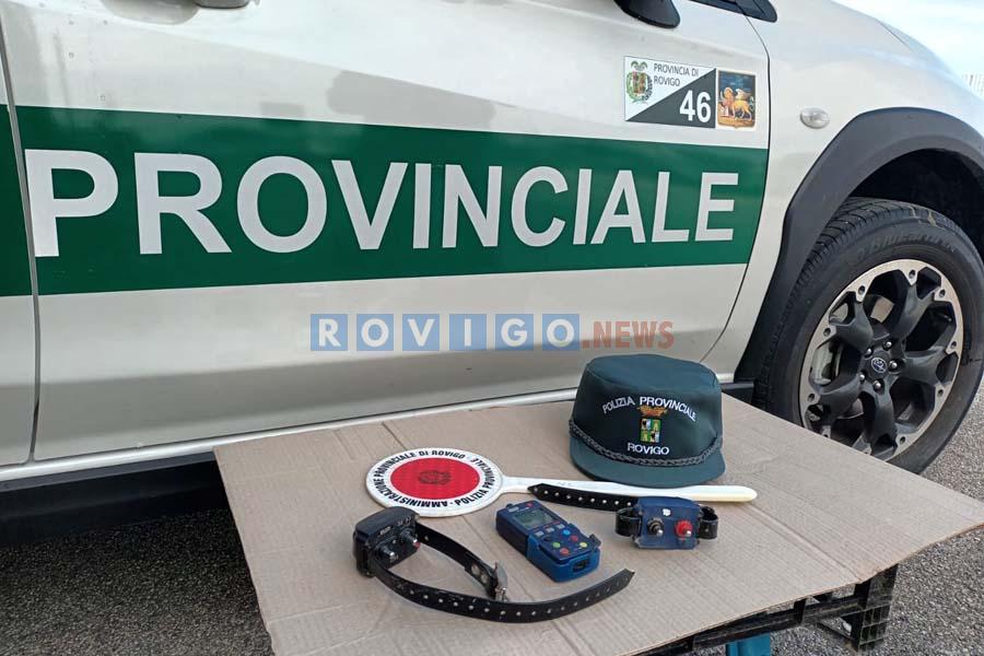Usava i collari elettrici sui propri cani: cacciatore denunciato dalla Polizia provinciale di Rovigo