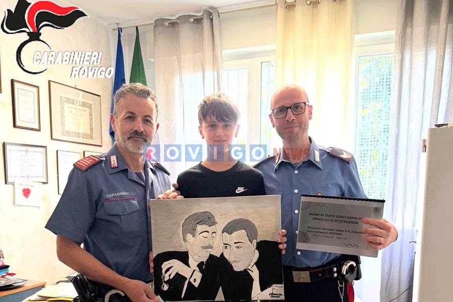Un dono ai Carabinieri nel nome della legalità: la tesina di Alessandro Barnabà diventa un simbolo di memoria e impegno